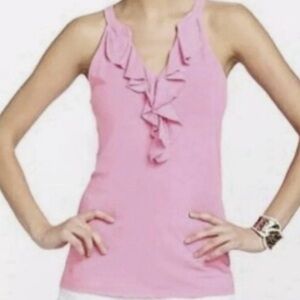 Lilly Pulitzer Pink Ruffle Tank Top